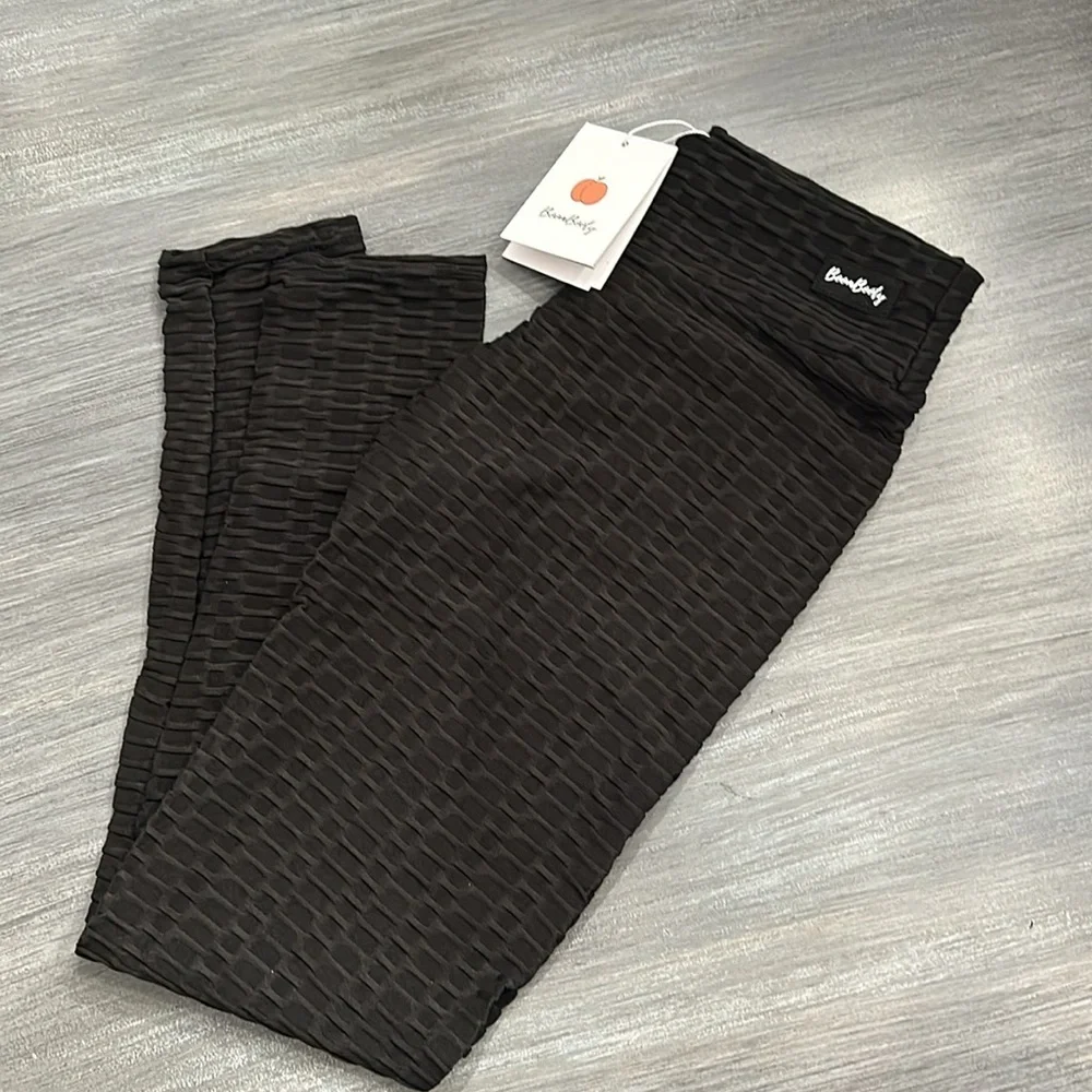 NWT Tik Tok BoomBooty Classics Anti-Cellulite Leggings-Black, Size Medium